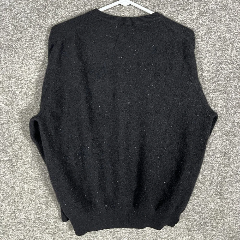 Ferre Sweater Mens Large‎ Black Crewneck Knit Pullover Solid Minimalist
